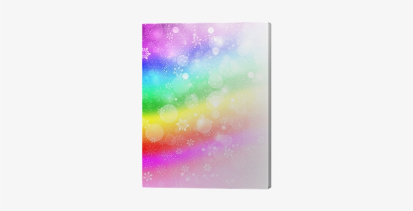 Cuadro En Lienzo Arco Iris De Fondo De Nieve De Navidad - Aurora, transparent png #1181190