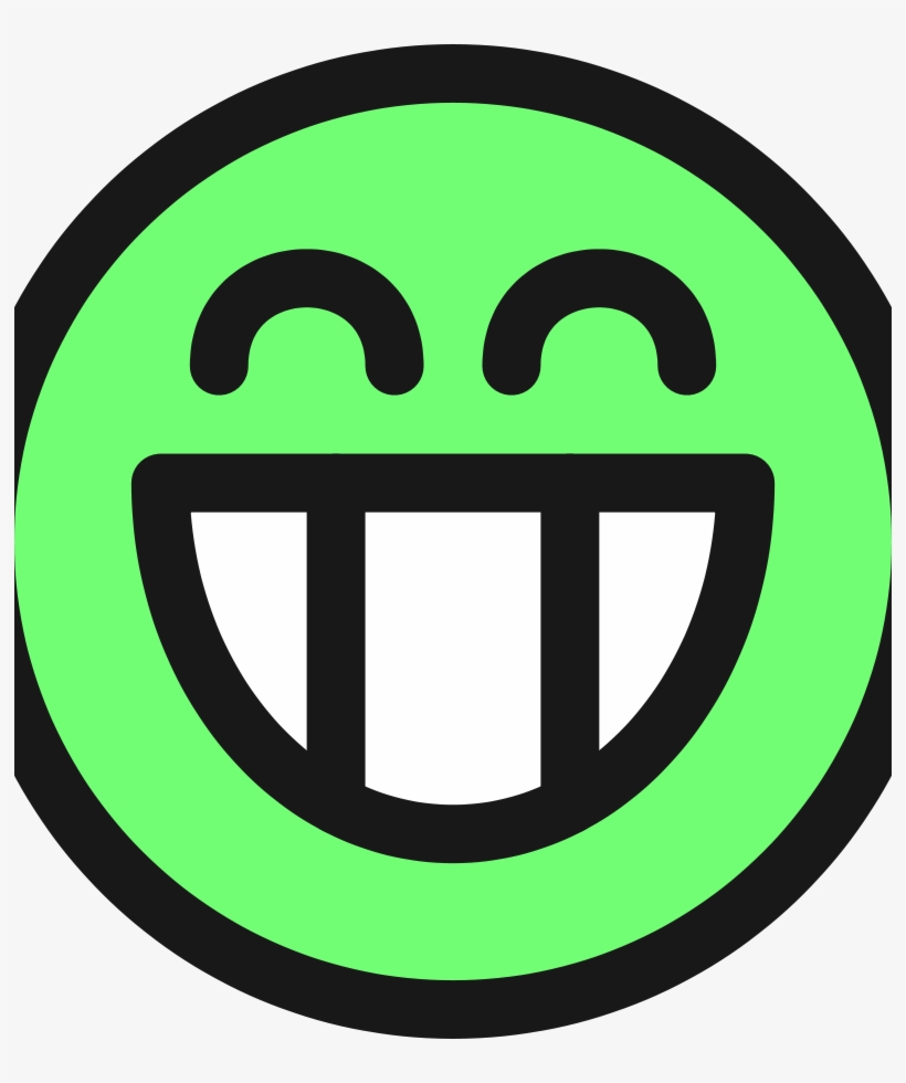 How To Set Use Flat Grin Smiley Svg Vector, transparent png #1181707