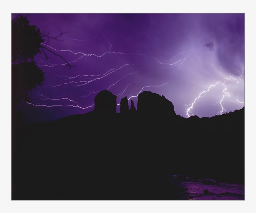 Lightning Over Cathedral Rock - Cathedral Rock, transparent png #1182107