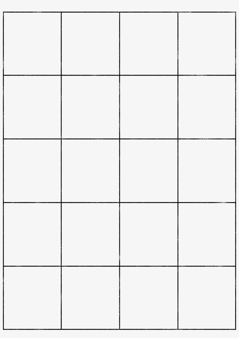 Drawing Grids Template - 4 X 4 Matrix, transparent png #1182872