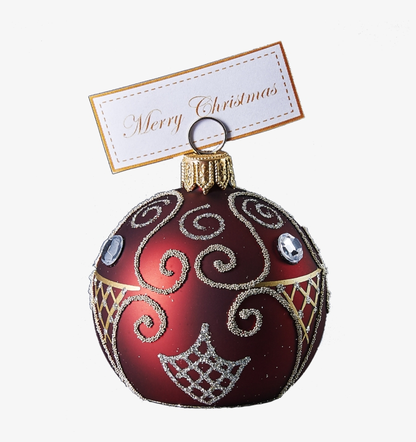 Hand Crafted Christmas Ornament Ruby Cardholder With - Christmas Ornament, transparent png #1182889