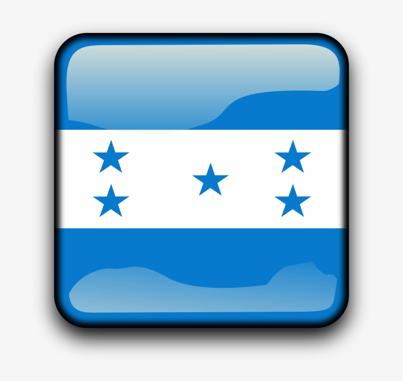 Glossy Rectangle Shape Flag Of Honduras - Honduras Flag Clipart, transparent png #1182963