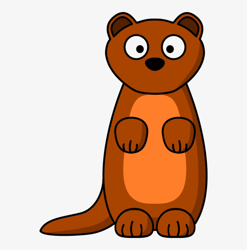 The Stoat Marten Ferret Drawing - Weasel Clipart, transparent png #1183572