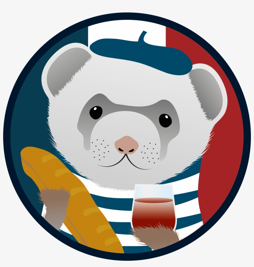 Ferret-badges 3 French Food Ferret - Ferret Card Rectangle Magnet, transparent png #1183651