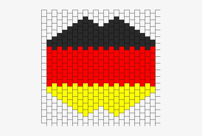 German Flag Mask Bead Pattern - Surgical Kandi Mask Pattern, transparent png #1183991