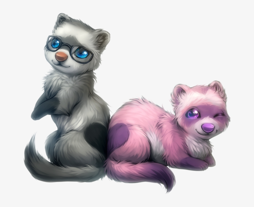 Drawn Ferret Kawaii - Anime Ferret Drawings, transparent png #1184080