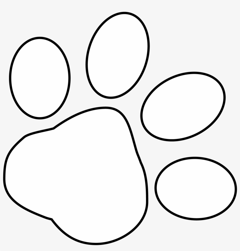 Pawprint - White Paw Print Clipart, transparent png #1184196