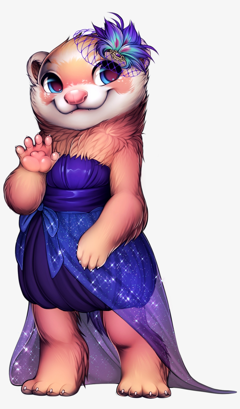 Ferret Elegant Dress - Dressy Mustelid Furvilla, transparent png #1184435