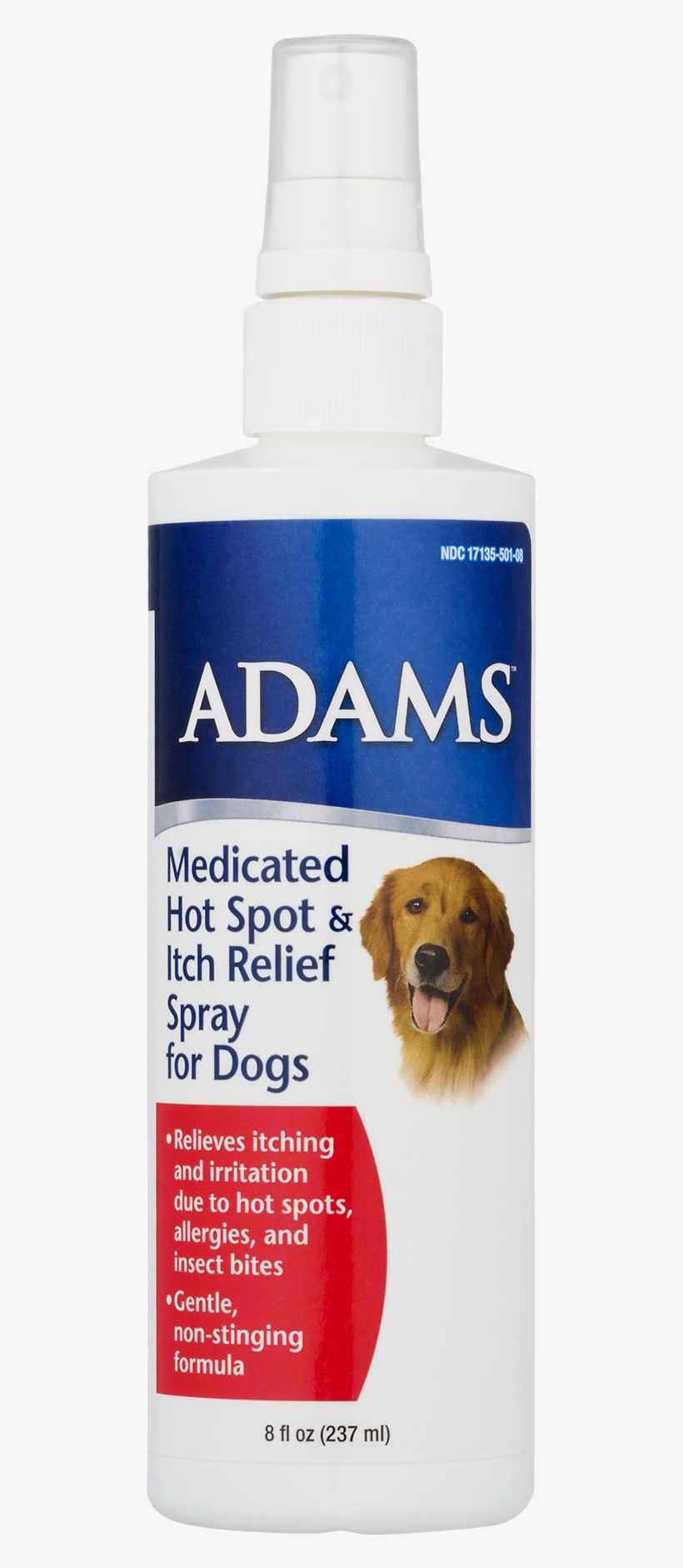 Adams Medicated Hot Spot And Itch Relief Spray For - Adams Flea And Tick Cleansing Shampoo, 12-ounce, transparent png #1184464