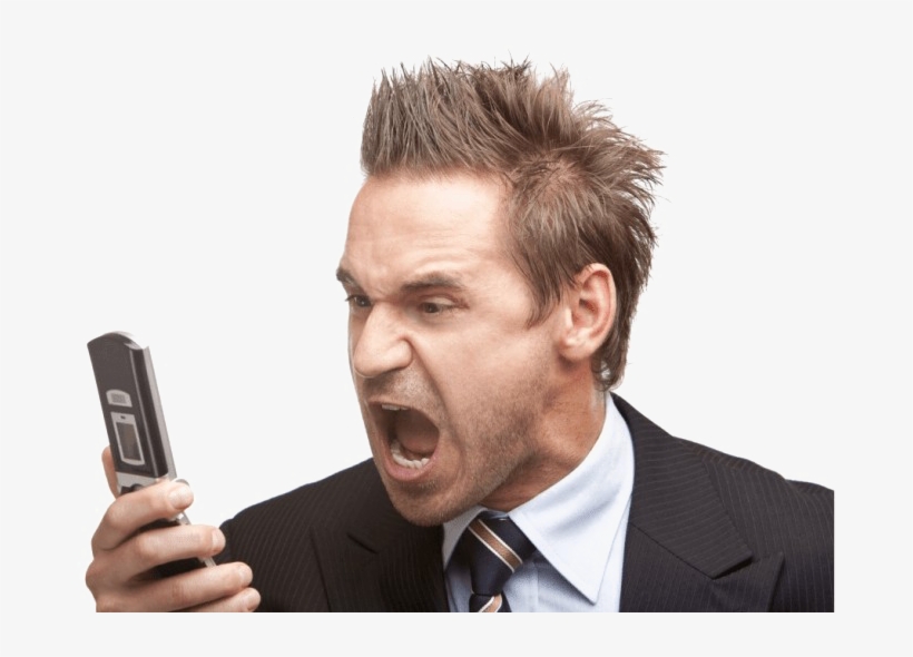 Angry Person Png Transparent Image - Mad At Cell Phone, transparent png #1184589