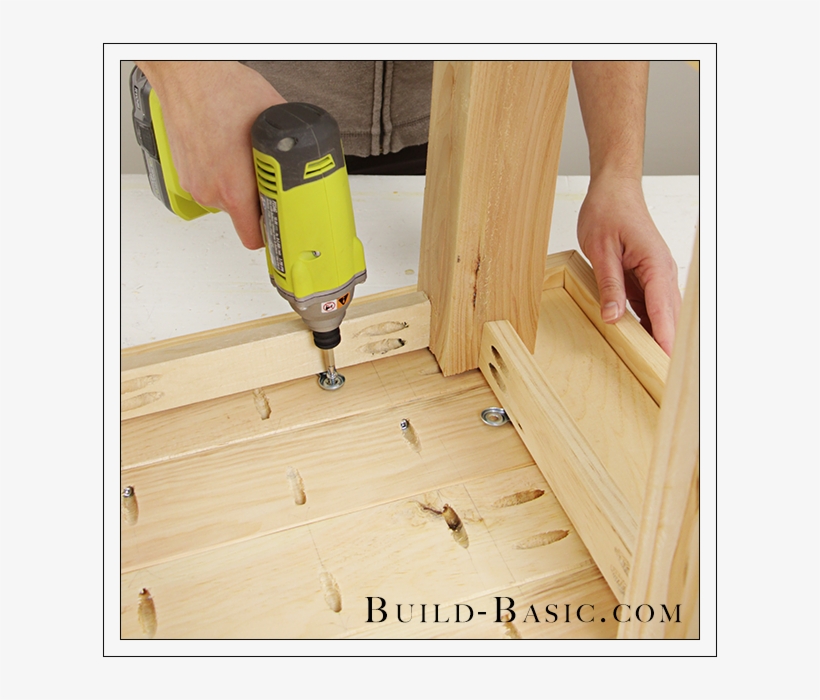 Build A Diy Side Table Basic By - Attach Table Top To Base, transparent png #1184972