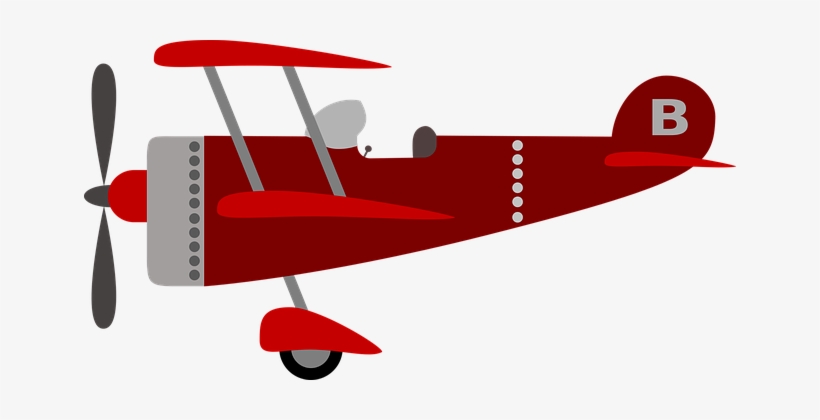 Children's Plane Red Kids Plane Child Airp - Biplane Clipart, transparent png #1185165