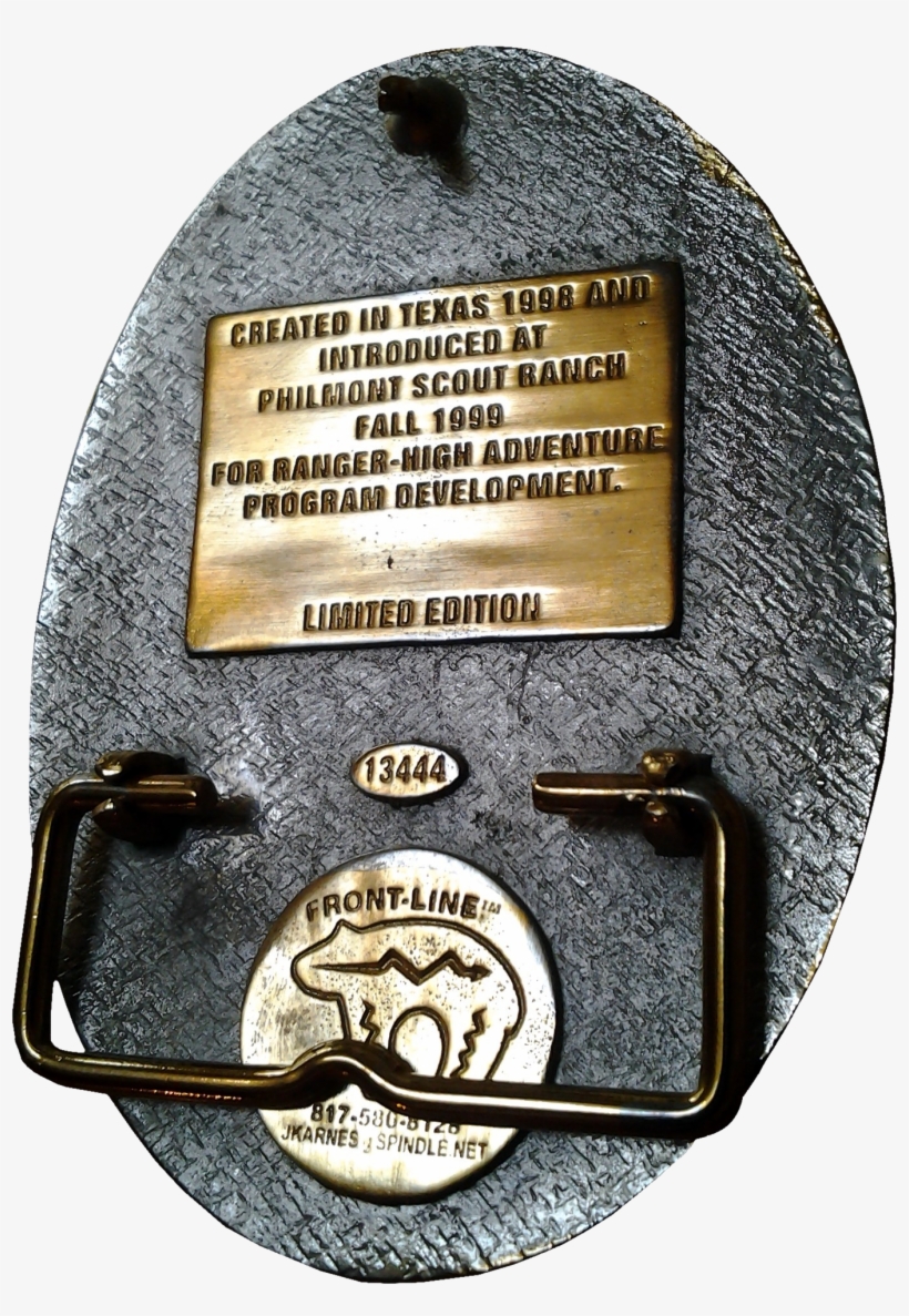 Powder Horn , Belt Buckle, Back - Powder Horn Belt Buckle, transparent png #1185638