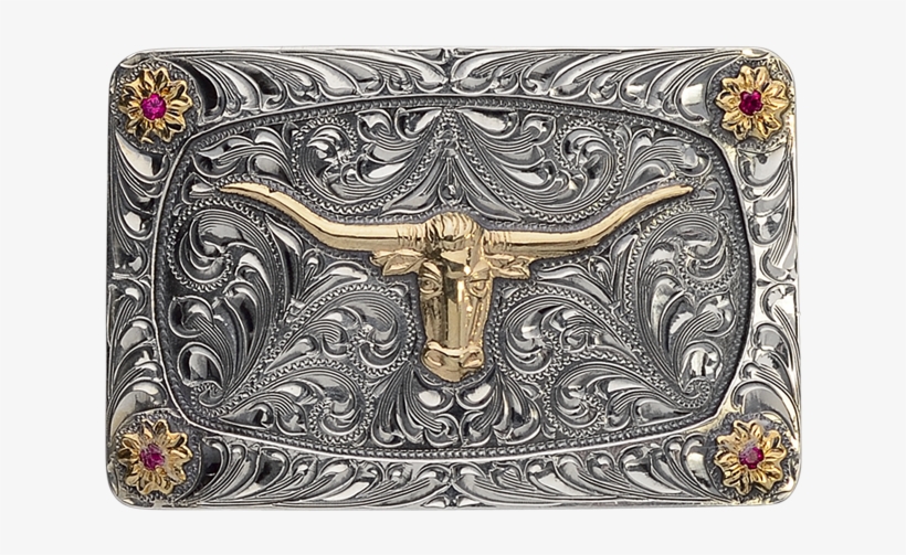 The Longhorn Mesa Trophy Buckle - Vogt Silversmiths Men's Longhorn Mesa Western Belt, transparent png #1185765