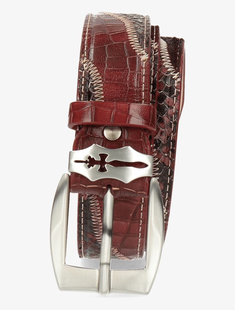 Belts Larry 2 Hair On Crock Snake Burgundy Sword Buckle - Buckle, transparent png #1185793