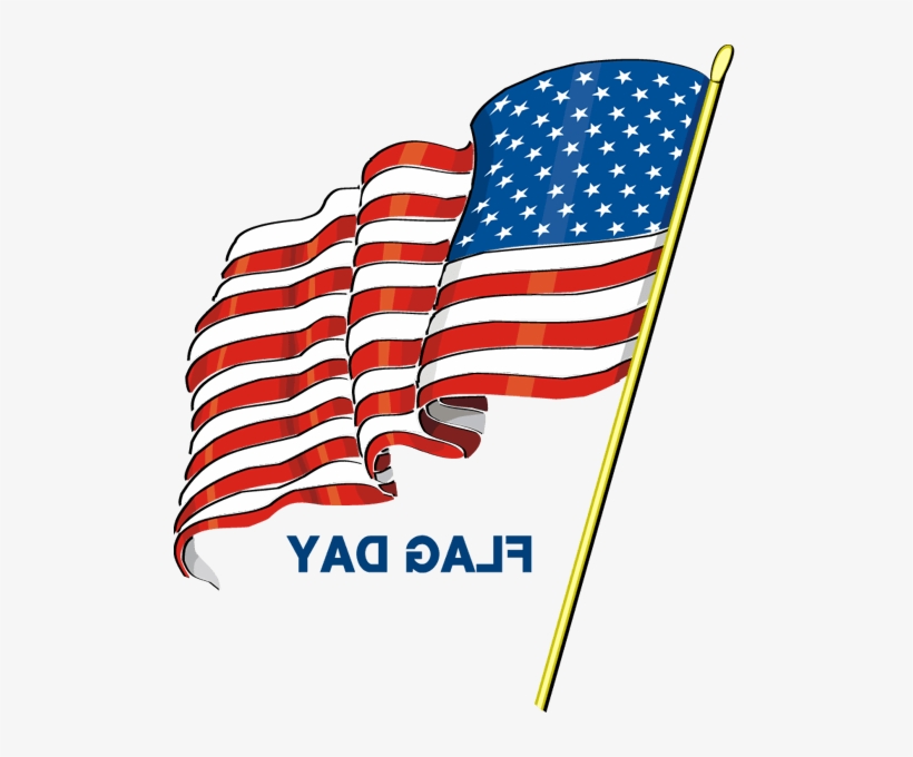 American Waving Flag Happy Flag Day Clipart - Flag Day, transparent png #1185888