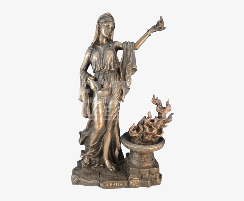 Greek Goddess Hestia Statue - Hestia Virgin Goddess Bronze Figurine, transparent png #1186077