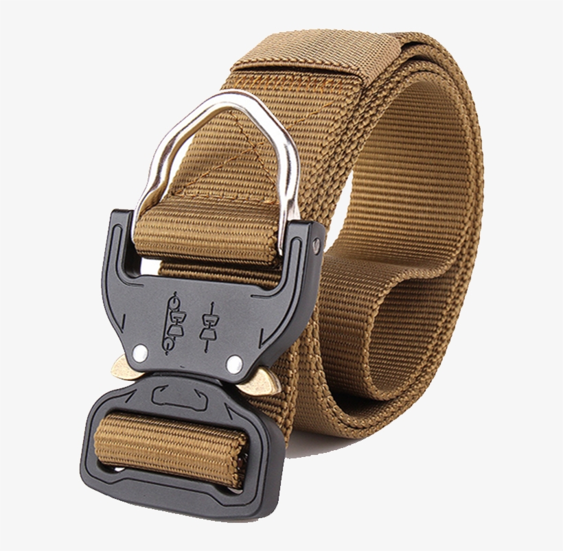 Tan Light-duty Rigger's Belt Cobra Buckle - Tactical Heavy Duty Soldier Mens Military Belt Buckle, transparent png #1186079
