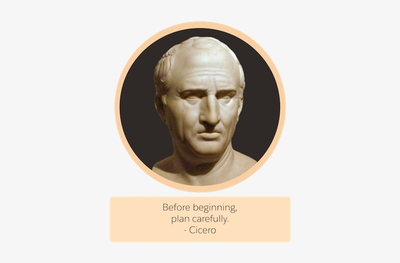 A Bust Of The Greek Philosopher Cicero - Marcus Tullius Cicero, transparent png #1186377