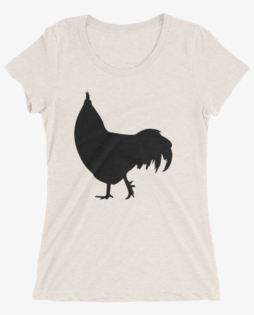Black Chicken Silhouette For Tshirts Mockup Flat Front, transparent png #1186919