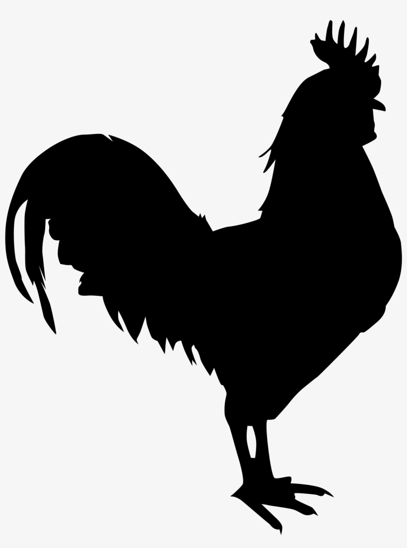 Chicken Silhouette Png Download - Silueta De Un Gallo Png - Free