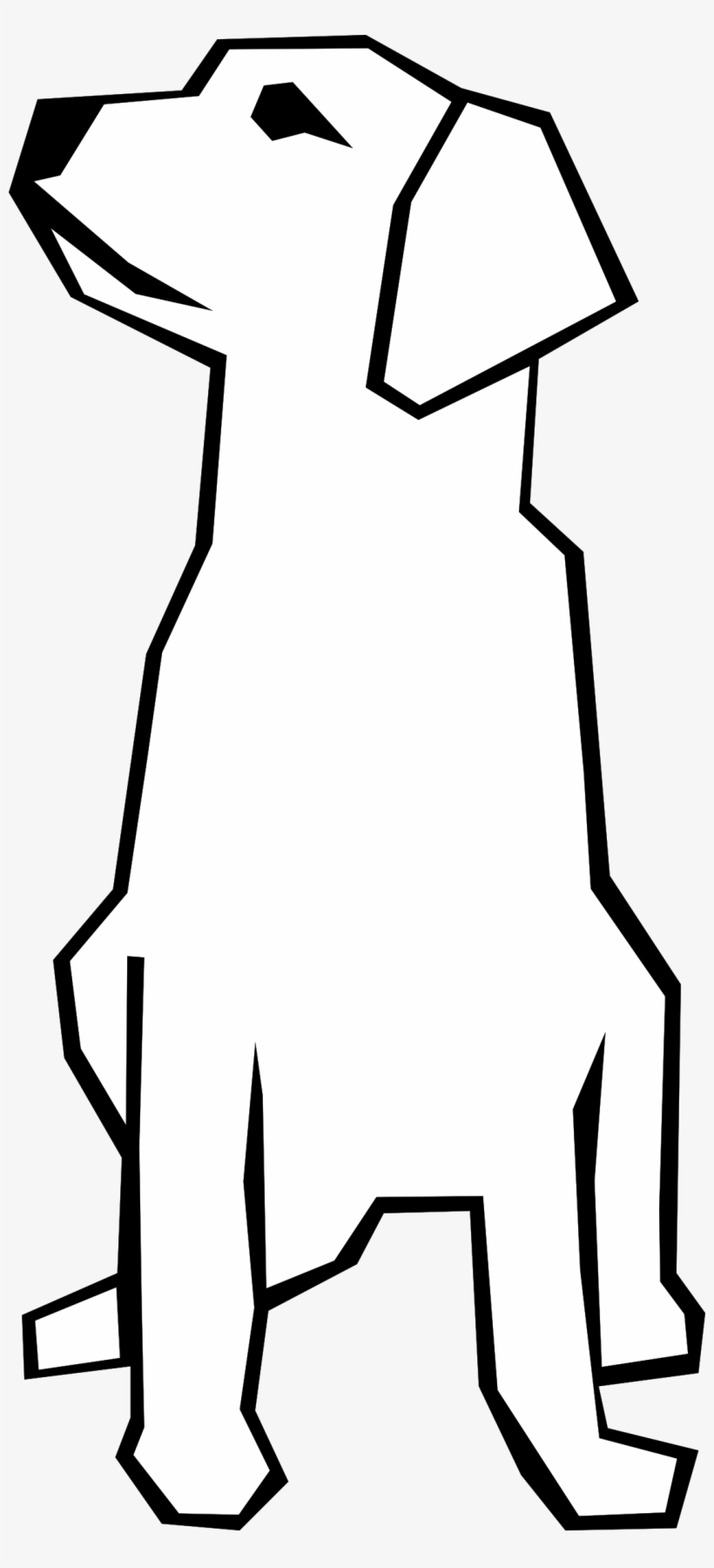 Drawn Dog Straight Line - Lab Dog Simple Drawings, transparent png #1186994
