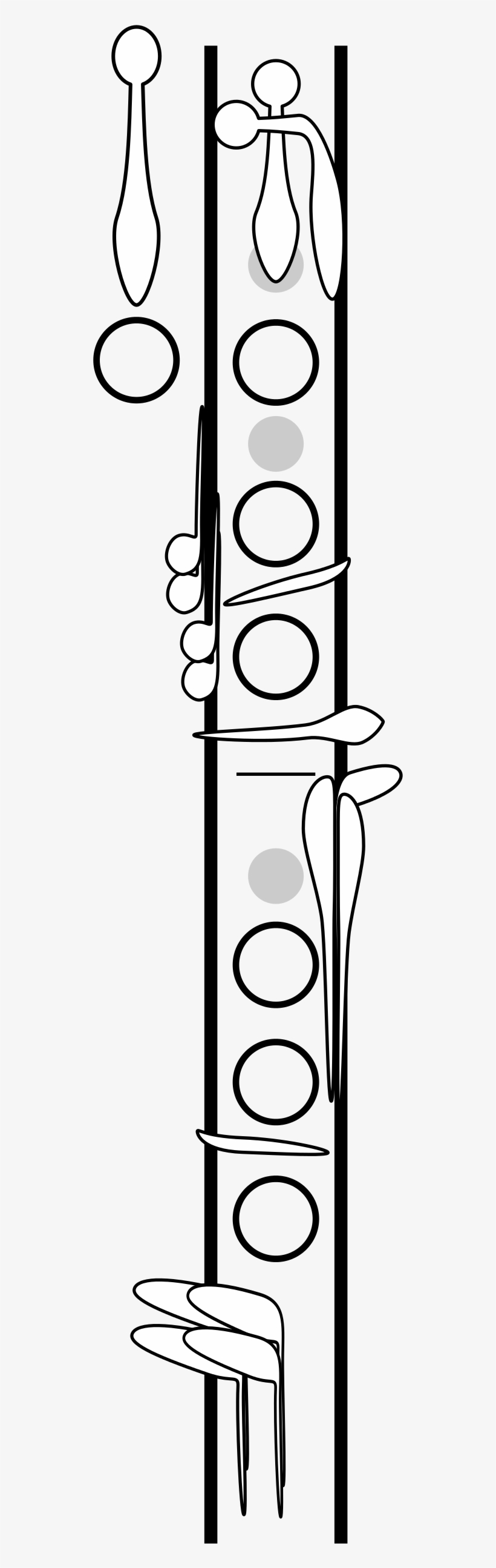 Open - Clarinet Empty Fingering Chart, transparent png #1187058