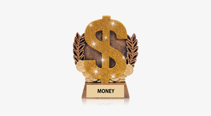 2585 - Money Sign Trophy, transparent png #1187251