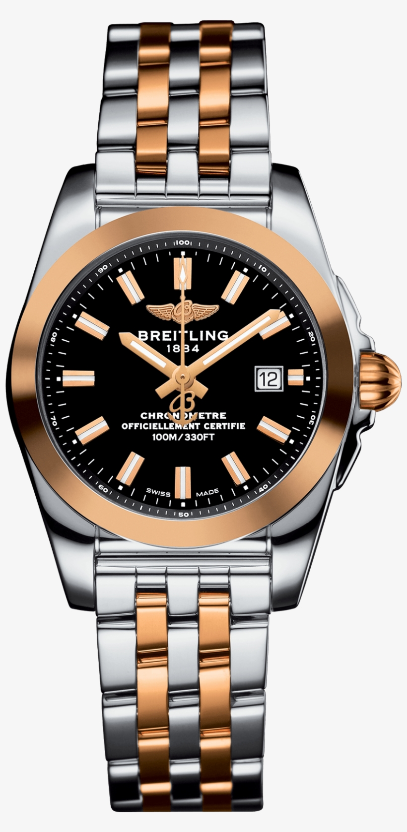 Galactic 29 Sleekt Steel & Rose Gold - Breitling Galactic 29 Sleekt, transparent png #1187478