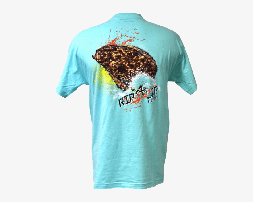 Flounder Rip A Lip Short Sleeve T-shirt Celadon - Flounder T Shirts, transparent png #1188302