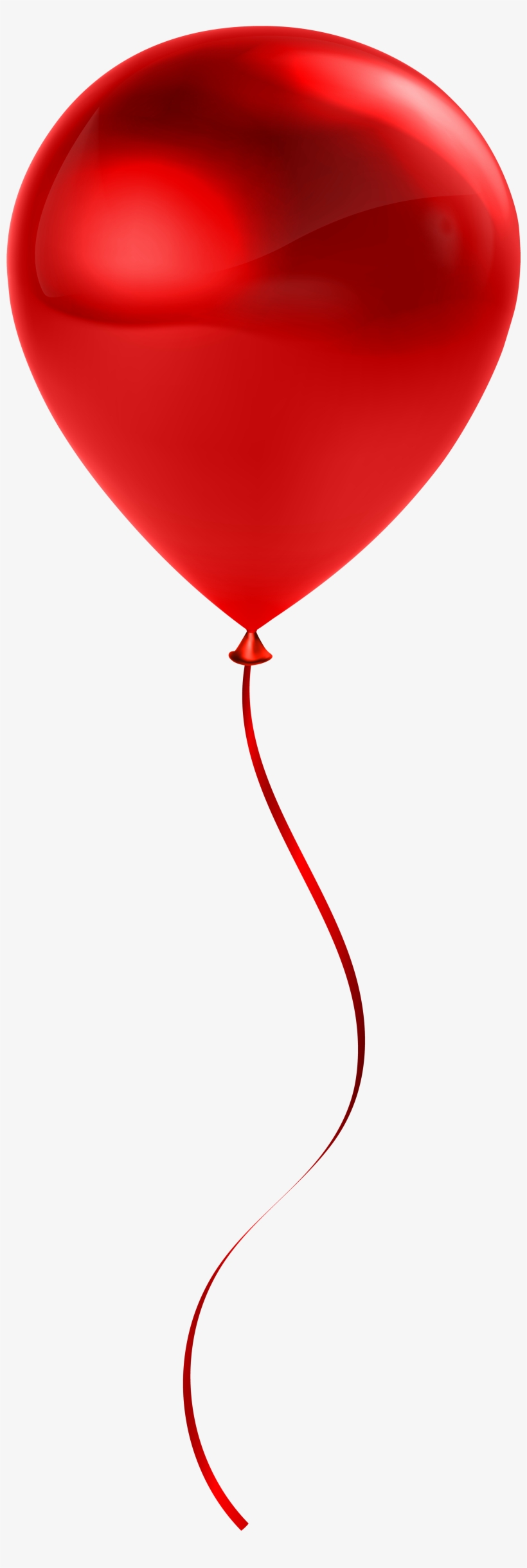 Two Red Heart Balloons Clipart - Single Red Balloon Png, transparent png #1188615