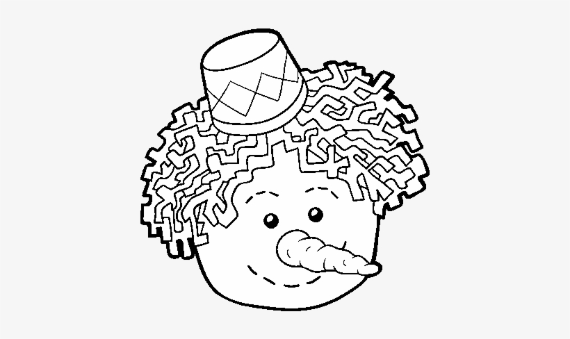 Snowman Face Coloring Page - Cara De Muñeco De Nieve Para Colorear, transparent png #1188745