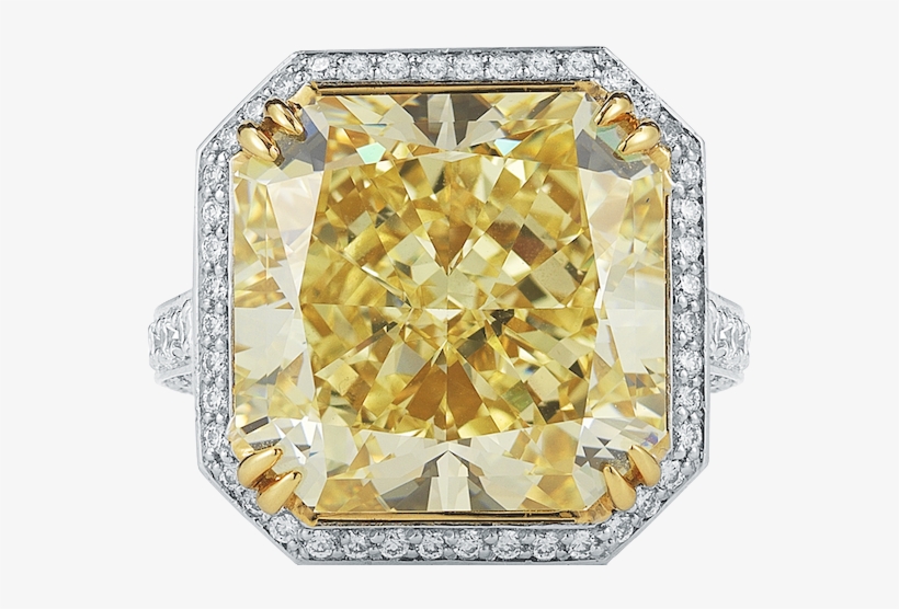 10 Carat Intense Fancy Yellow Diamond Ring - Pittsburgh, transparent png #1189091