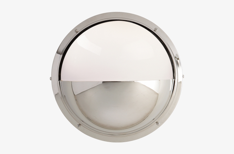 Pelham Moon Light In Polished Nickel With White Glass - Visual Comfort Tob2208pn-wg Thomas Obrien Pelham 1, transparent png #1189319