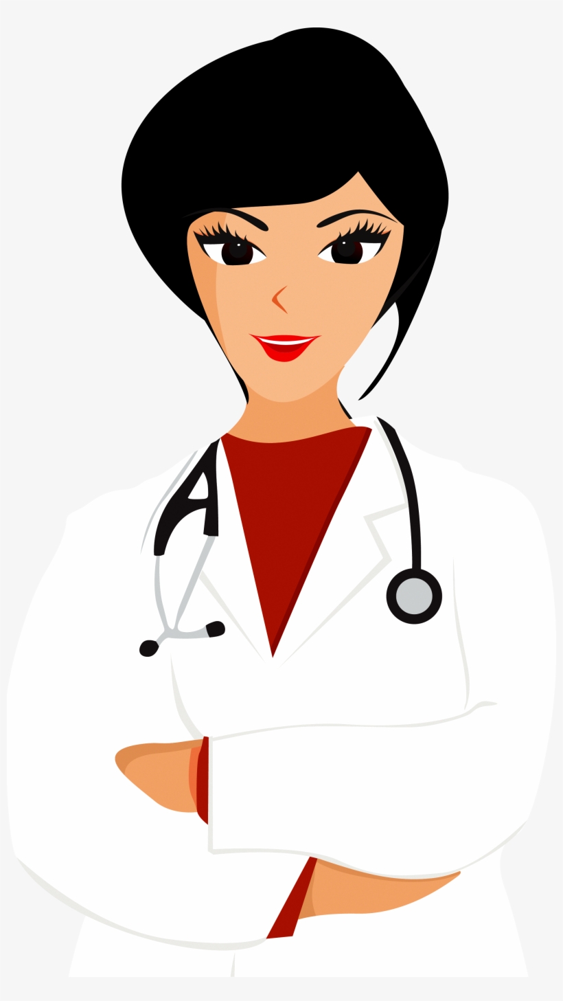Graphic Black And White Library Free Nurse Clipart - Doctor Background, transparent png #1189388