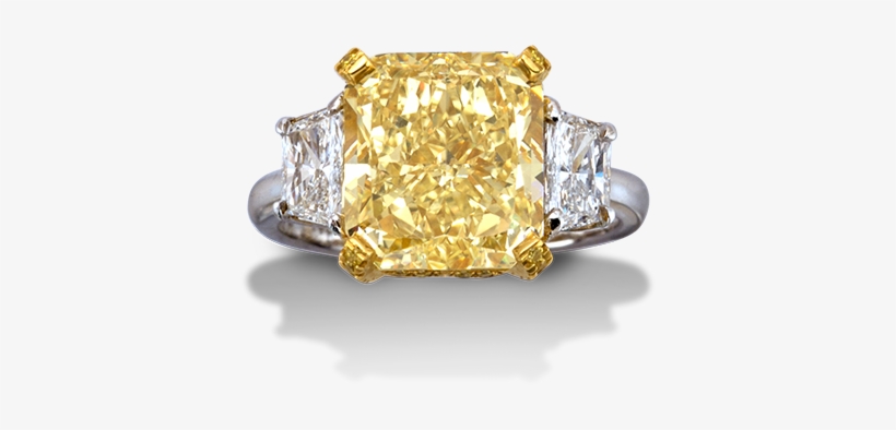 De Boulle Bridal Collection Fancy Yellow Diamond Ring - Pre-engagement Ring, transparent png #1189431