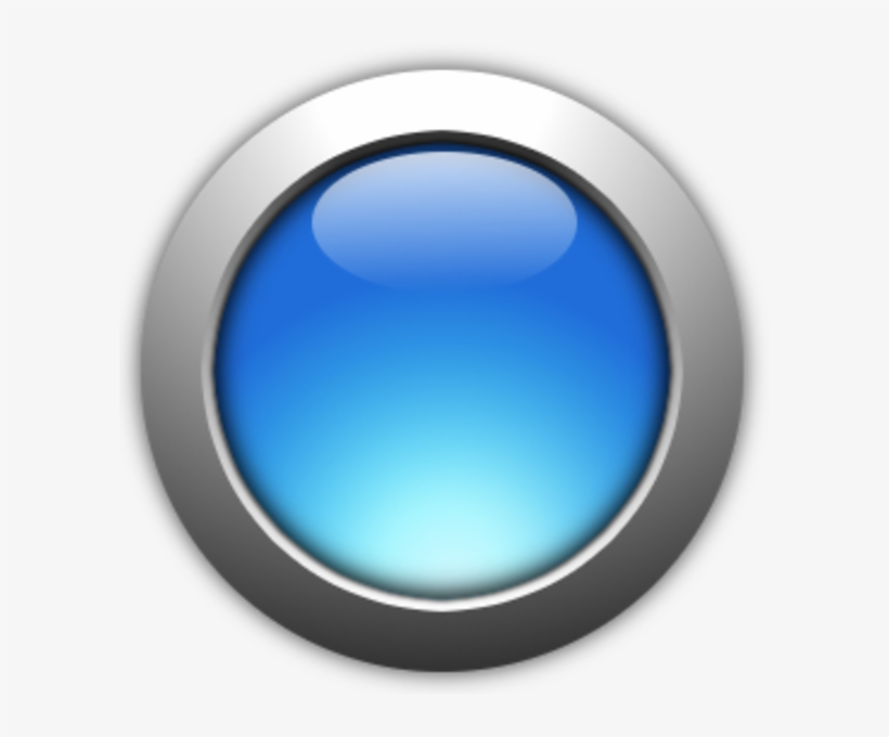 Button Blue Free Images - Blue Round Button Png, transparent png #1190007