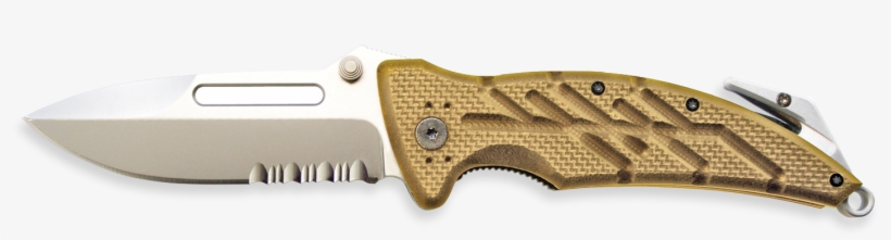 Xr-1 Desert Tan Serrated - Ontario Xr-1 Folding Knife 3.4" Drop Point N690co Stainless, transparent png #1190129