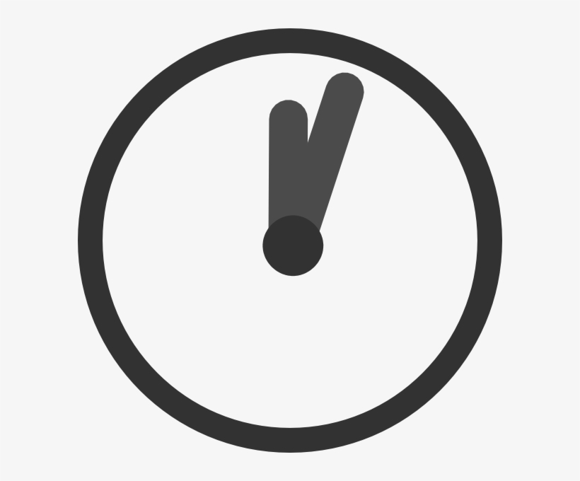 Clock Vector Black And White - Icono Hora, transparent png #1190340