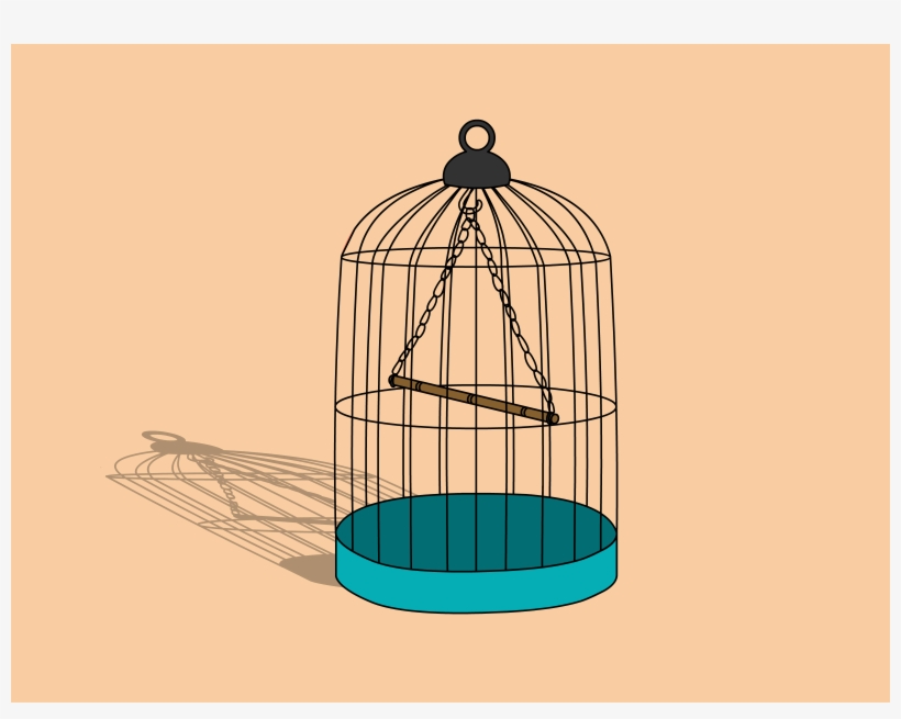 Cage Drawing Clipart Drawing Birdcage Clip Art - حرف القاف قفص, transparent png #1190636