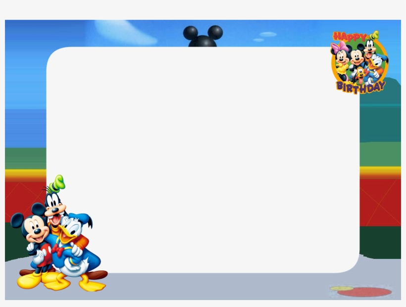 Download Free Printable Mickey Mouse Birthday Png Frame - Mickey Mouse Birthday Png, transparent png #1190669
