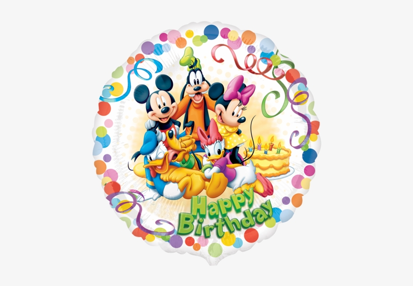 Happy Birthday Mickey Mouse Balloons, transparent png #1190701