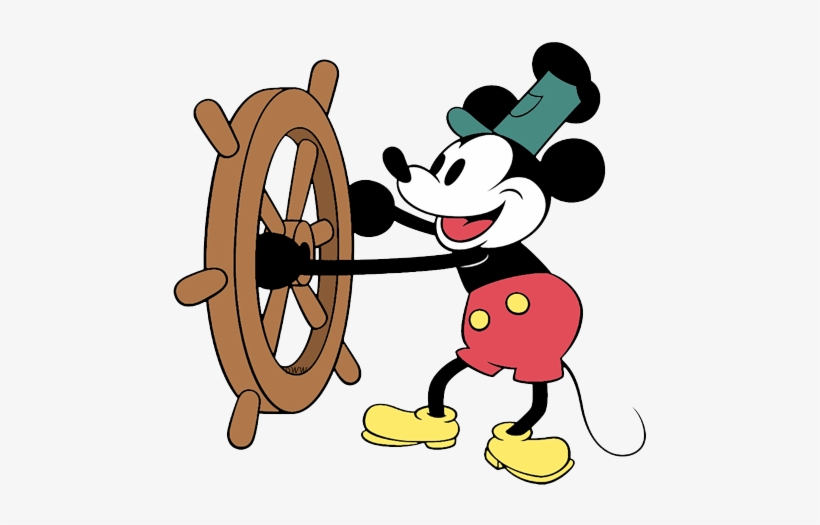 Classic Mickey Mouse Clip Art - Mickey Mouse Logo Steamboat Willie, transparent png #1190721