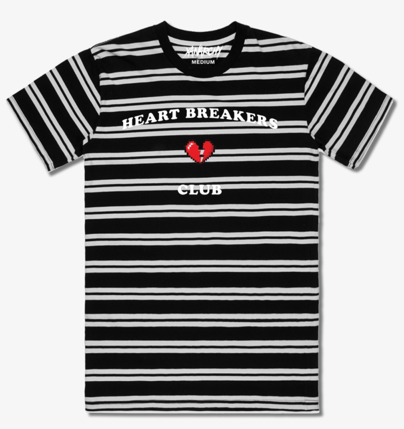 Heartbreak Club Striped Tee - Шорты Футболка Мальчик, transparent png #1190904