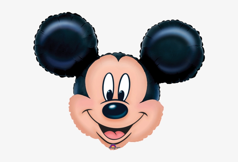 Mickey Mouse Head 27" Supershape Foil Balloon - Mickey Mouse Head Shaped Supershape Foil Balloon, transparent png #1191359