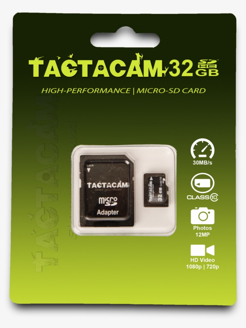 Tactacam Ultra Micro Sd Card - Tactacam Class 10 Micro Sd Card With Adapter - 16 Gb, transparent png #1191528