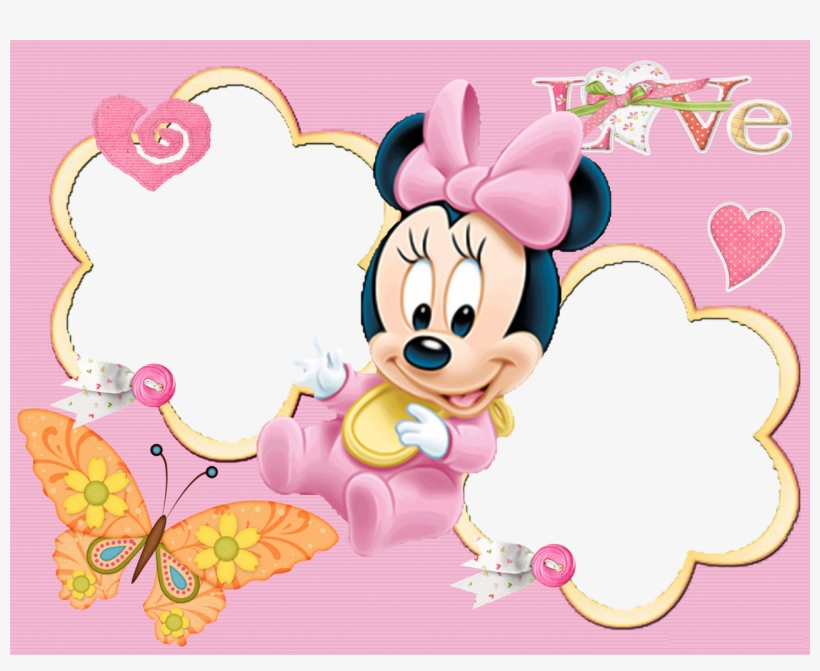 Mickey Mouse Party Digital Clipart Minnie Mouse Clubhouse - Disney Baby Minnie Mouse Edible Image Cake Toppers, transparent png #1191564