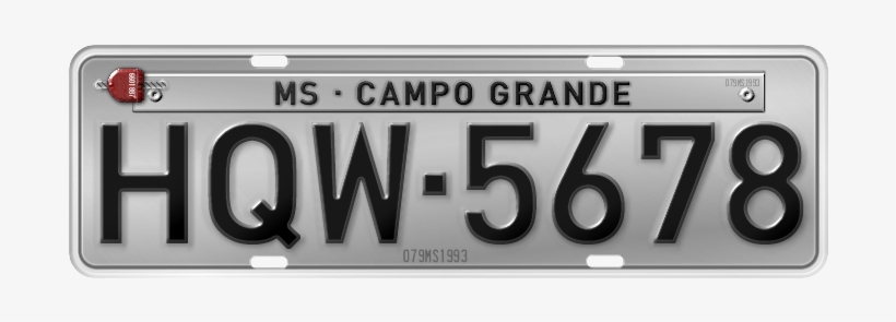 Placa De Veículo Brasil 1990 Mato Grosso Do Sul Campo - Placa De Carro Modelo, transparent png #1193172