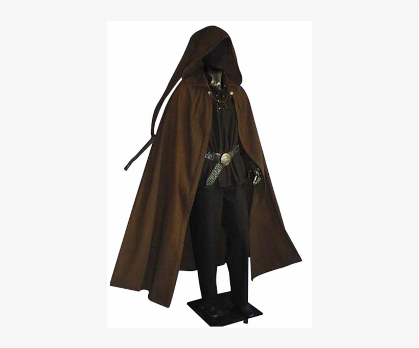 Long Tailed Medieval Cloak Ideal For Larp, Sca And - Mittelalter Umhang Mit Zipfelkapuze Braun Braun, transparent png #1193176