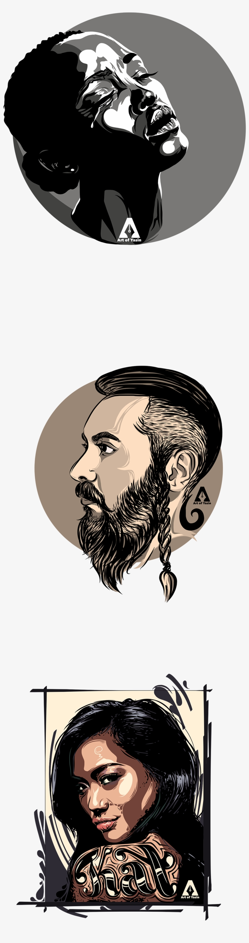 Vector Portraits Part1 On Behance - Illustration, transparent png #1193291